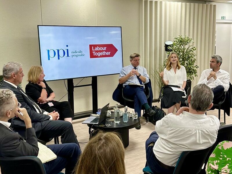  PPI’s Claire Ainsley analyzing voter attitudes in the U.S., U.K., Australia, and Germany. Alongside former Rep. Tim Ryan, Baroness Deborah Mattinson, Claire Ainsley, Lord David Evans, and Matthew Upton in London.