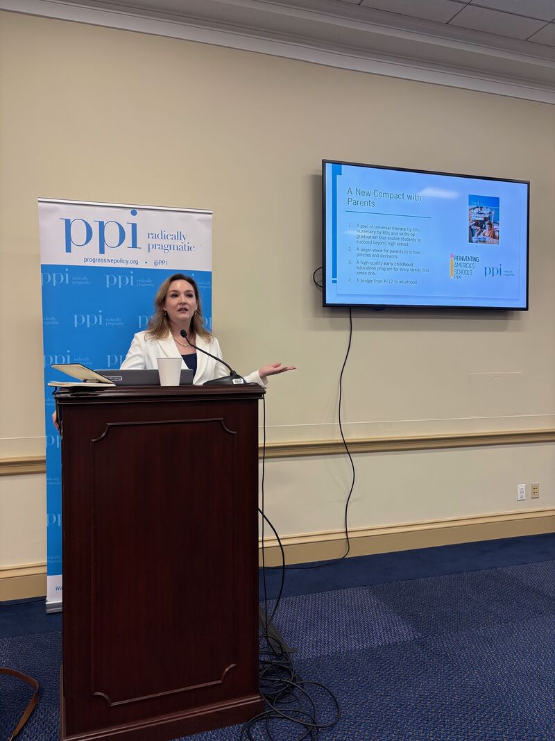 PPI’s Rachel Canter presenting her nine-point reform agenda to rebuild public education and restore national confidence in schools.